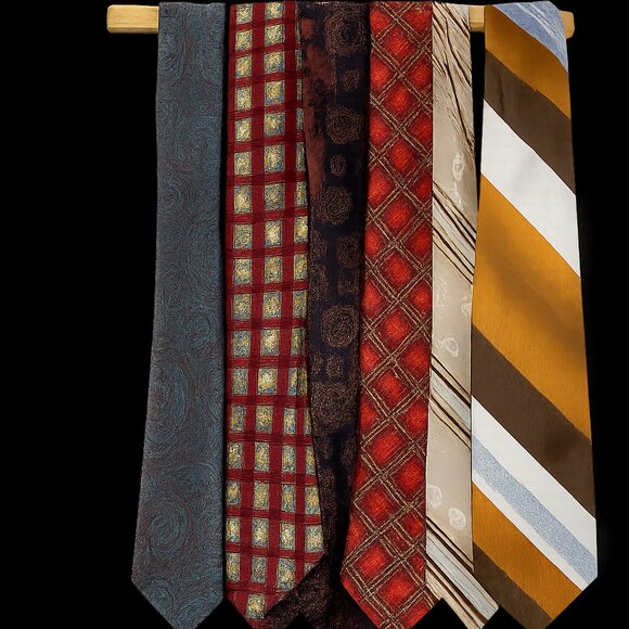 LOT OF 6 VINTAGE MEN TIES - Picture 1 of 1